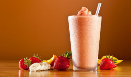 Smoothie με φράουλες και μπανάνες