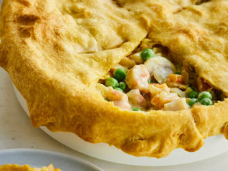 Pot pie με αρακά και πανσέτα