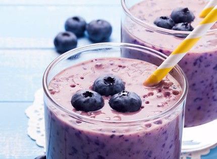 Smoothie μύρτιλο με γιαούρτι και μέλι