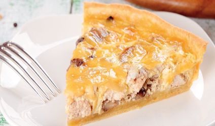 Quiche με μανιτάρια και πράσα