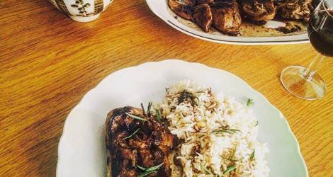 Αρνάκι με κρασί πόρτο