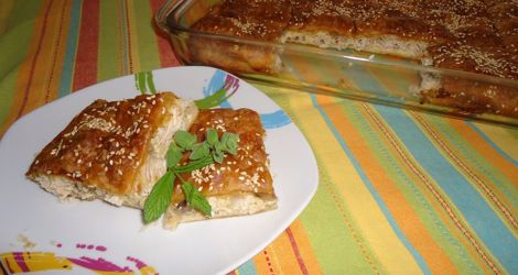 Πίτα με κοτόπουλο και μανιτάρια