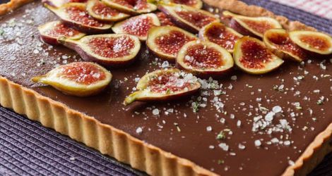 Τάρτα σοκολάτας με σύκα