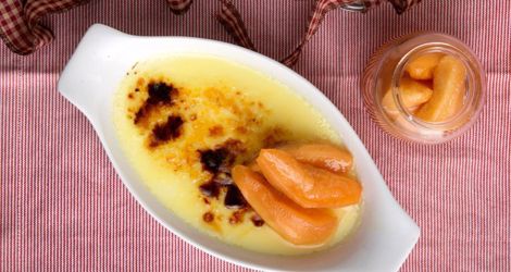 Κρέμ μπρουλέ με γλυκό κυδώνι