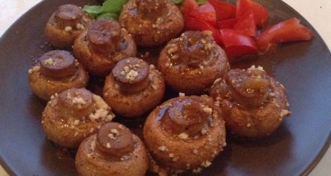 Μανιτάρια με βαλσάμικο και μουστάρδα