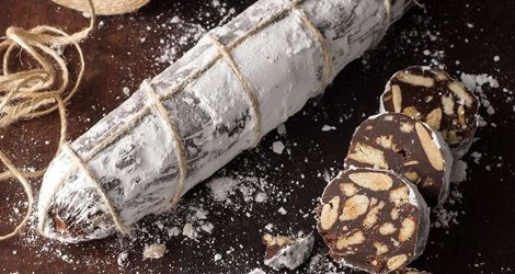 Σοκολατένιο σαλάμι αρωματισμένο με περγαμόντο