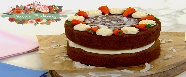 ΤΟΥΡΤΑ CARROT CAKE ΜΕ ΚΡΕΜΑ και ΣΑΛΤΣΑ ΚΑΡΑΜΕΛΑΣ