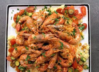 Πικάντικο κουσκούς με γαρίδες