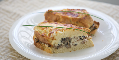 Σάντουιτς ψημένο με μανιτάρια και πανσέτα