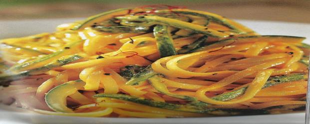 Φετουτσίνι με Κολοκυθάκια και Σαφράν