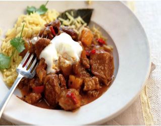 Χοιρινό Κοκκινιστό με ρύζι