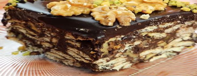 Κέικ σοκολάτας με ξηρούς καρπούς χωρίς φούρνο