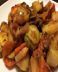 Πατάτες με κολοκυθάκια στο φούρνο