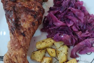 Μπούτι γαλοπούλας στη λαδόκολλα