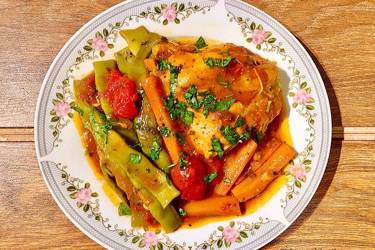 Φασολάκια με κοτόπουλο της Λένας