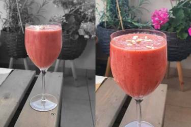 Smoothie πορτοκάλι φράουλα
