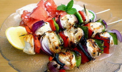 Σουβλάκια κοτόπουλου με σόγια σως