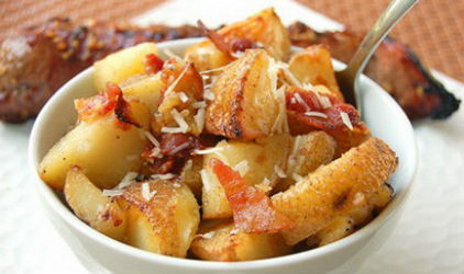 Πατάτες με μπέικον και παρμεζάνα