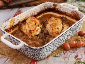 Κοτόπουλο με σταφύλια