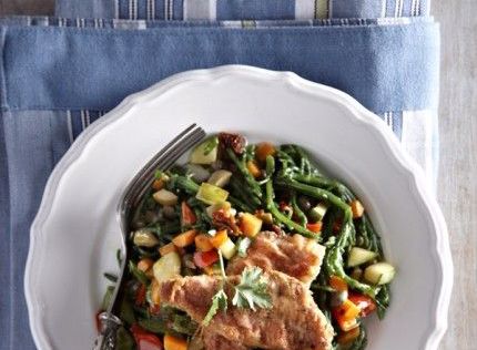 Μπαρμπούνια τραγανά με αλμύρα και λαχανικά