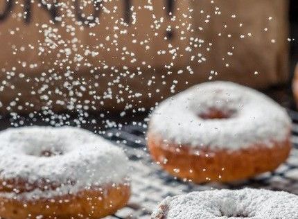 Αφράτα ντόνατς με ζάχαρη άχνη