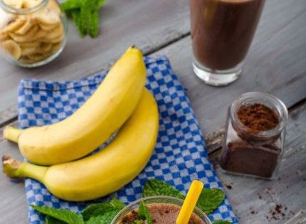 Smoothie με σοκολάτα μπανάνα και κακάο