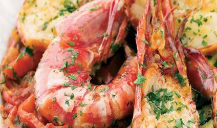 Γαρίδες γίγαντες με πιπεράδα