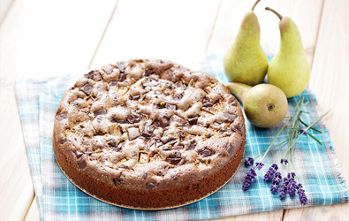 Κέικ με αχλάδια και σοκολάτα