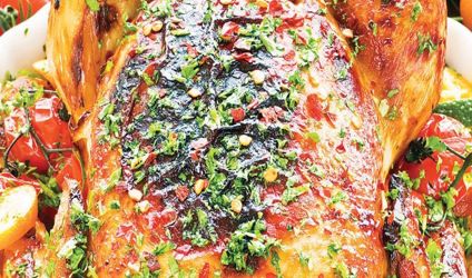 Σιγοψημένο κοτόπουλο στο φούρνο