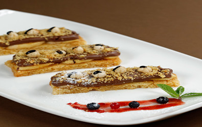 Μπισκότο με μους σοκολάτας