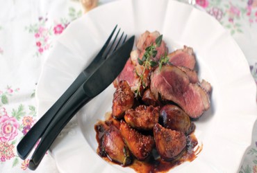 Πάπια με σύκα και κρασί