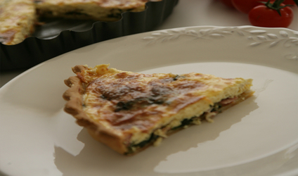 Quiche με σπανάκι και κατσικίσιο