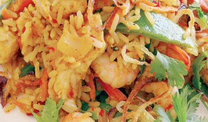 Τηγανητό ρύζι με κοτόπουλο και γαρίδες (Μπαλί Ινδονησία)